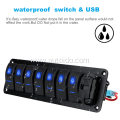 12V 7 Gang Rocker Switch Panel for Boat